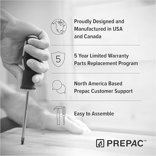 Miniatura 10 de Prepac Elite 32" Storage Cabinet, Light Gray Storage Cabinet with Hanging Rail and Shelves for Living room, Kitchen and Laundry room 24.5" D x 32" W