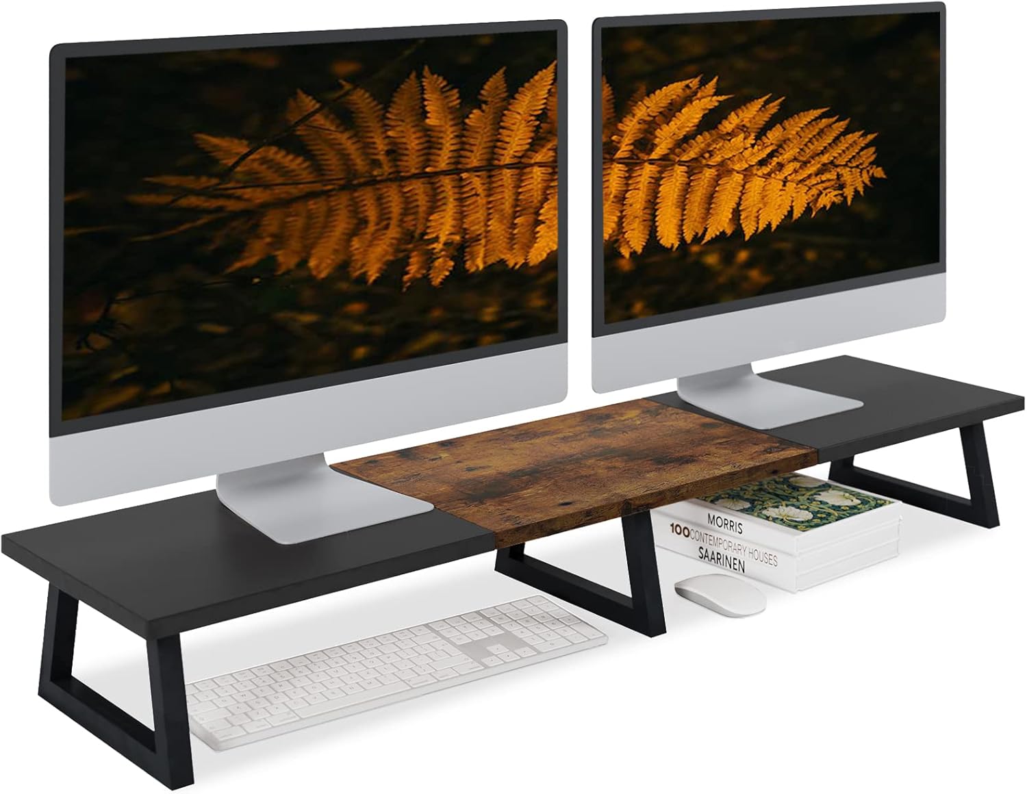 Buy MARTY 42 بوصة حامل شاشة مزدوج كبير شاشة Riser Wood TV Stand Riser