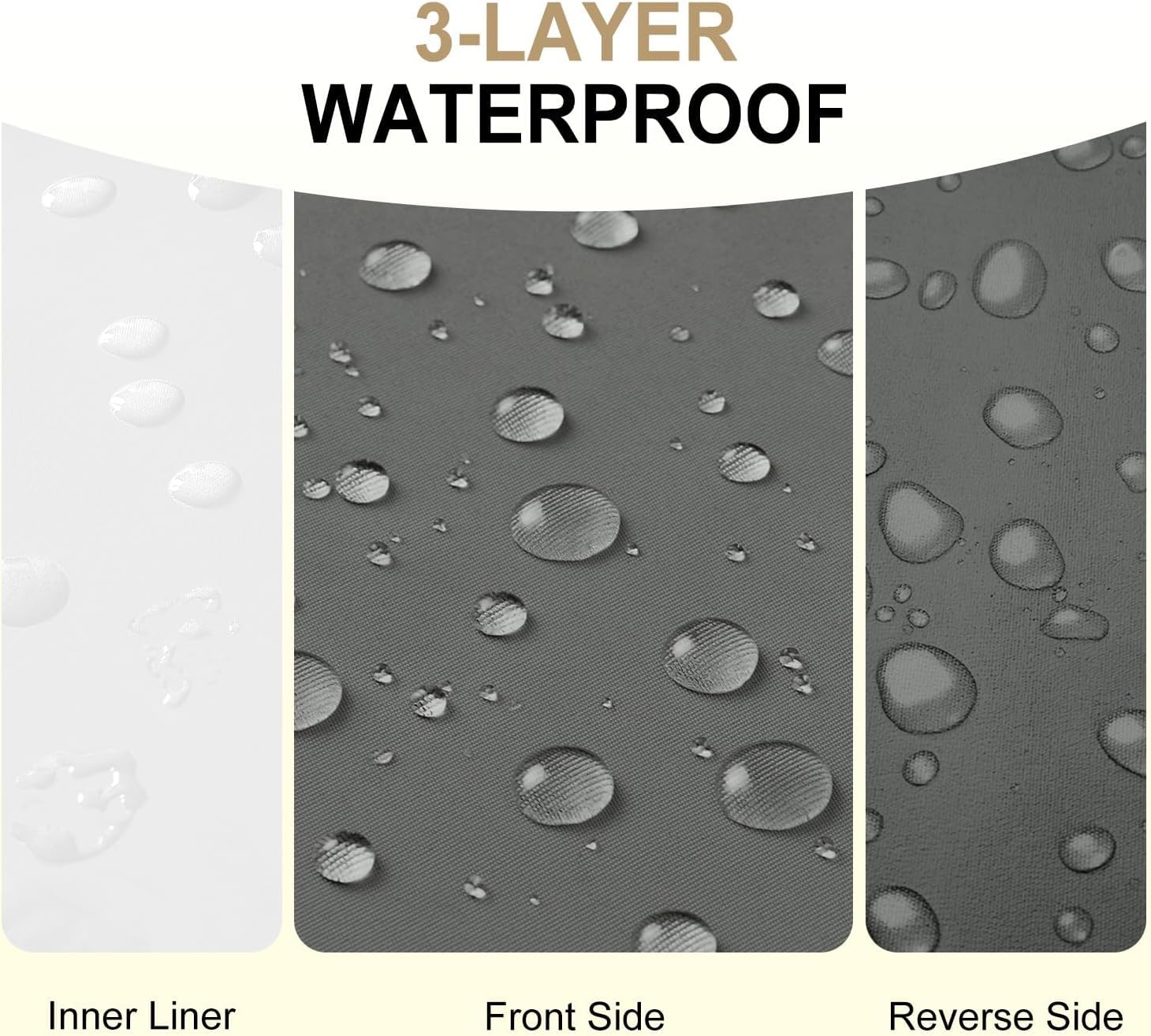 downluxe Waterproof Outdoor Chair Cushions Set of 4, 19" x 19" x 3" Patio Chair Cushion with Non-Slip Ties & Handle, Square Outdoor Cushion for Patio Furniture with Removable Cover, Dark Grey 19x19x3 | 4 Count Dark Grey