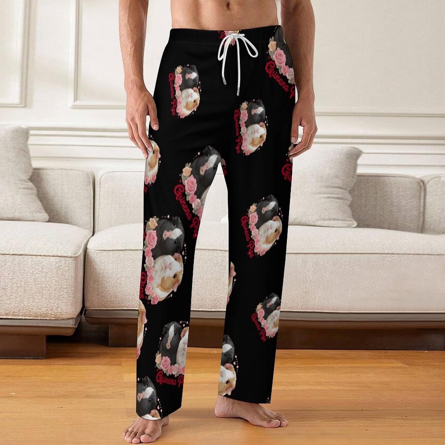 Guinea Pigs Lounge Pajama Pants for Men Print Loungewear Bottoms Sleepwear Pj Sleep Pant 5X-Large