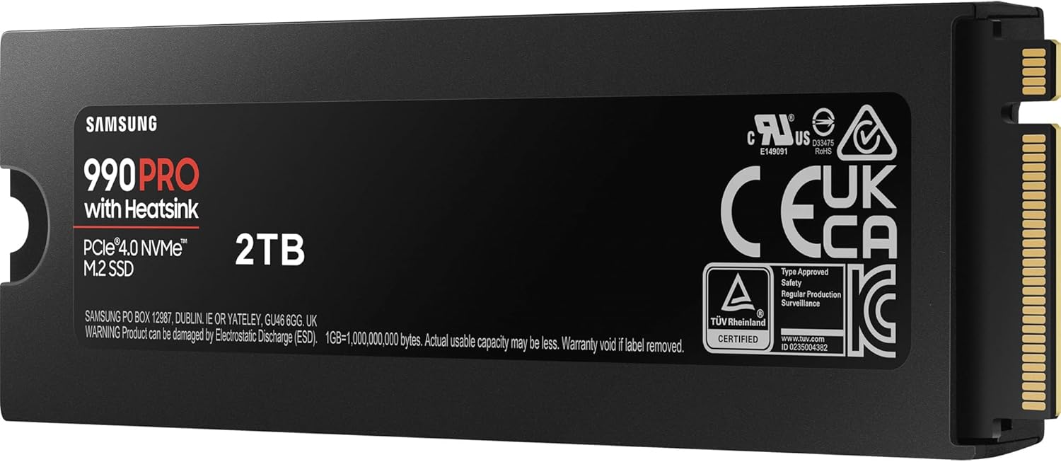 Samsung Memorie MZ-V9P2T0C 990 PRO SSD Interno con Dissipatore di Calore da 2TB - Hdd - Immagine 6