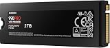 Samsung 990 PRO Heatsink NVMe M.2 SSD with heat sink, 2 TB, PCIe 4.0, 7,450 MB/s read, 6,900 MB/s write, Internal SSD with RGB for PC/console gaming and video editing, MZ-V9P2T0CW - 7