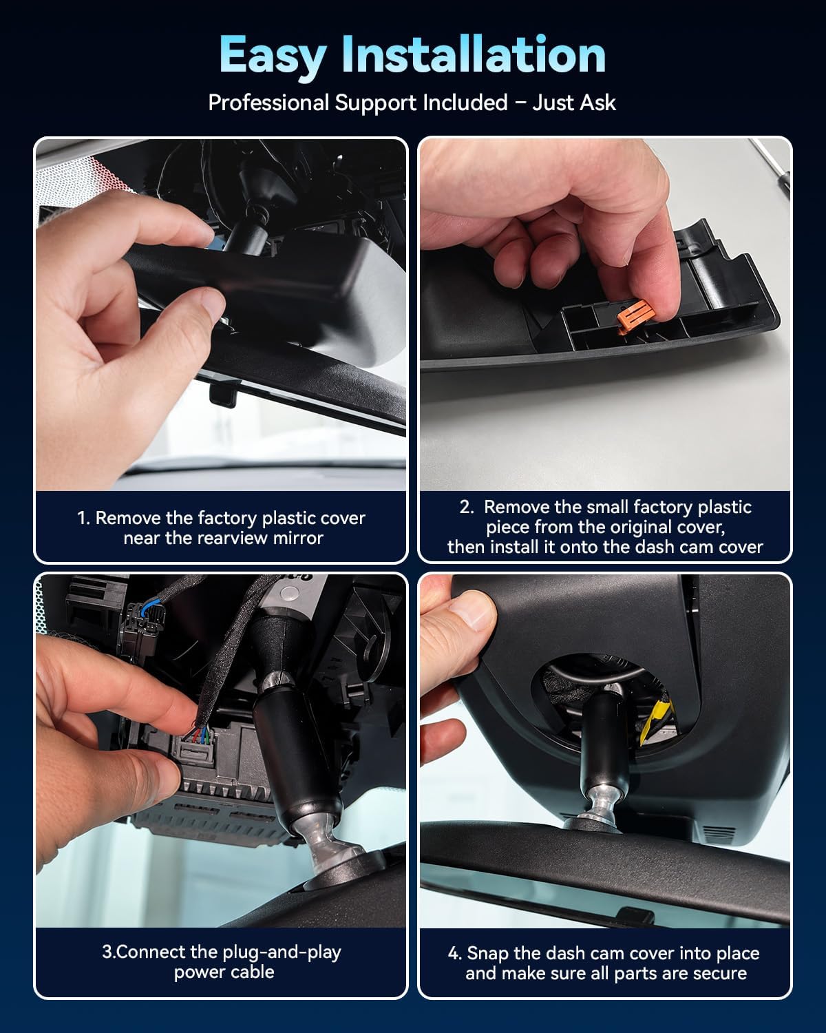 OVAMAN OEM-Fit Dash Cam for Toyota Corolla 2020-2022 image 3