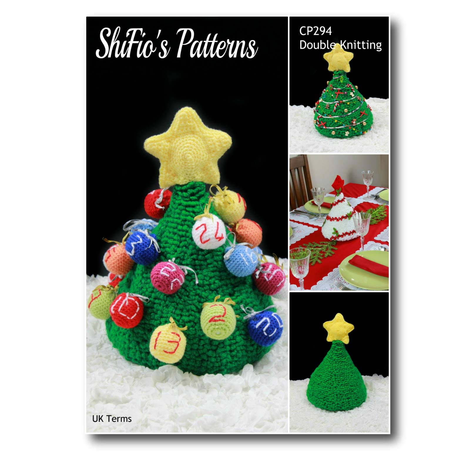 Crochet Pattern for Christmas Tree, Table Decoration Crochet Pattern, Crocheted Christmas Tree, Advent Calendar Crochet Pattern, UK Terminology, CP294