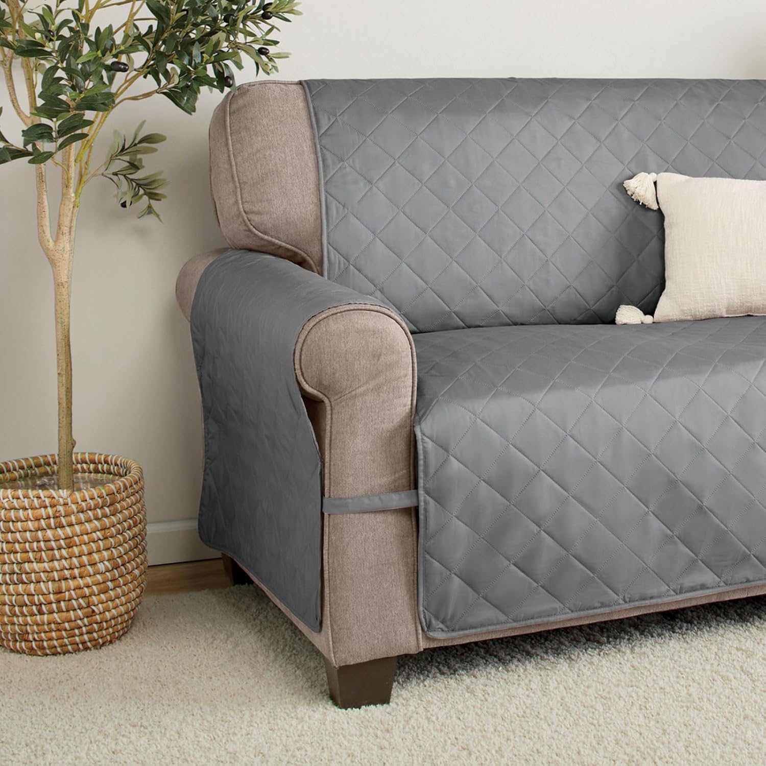 Stoneberry Home® Water Repellent Loveseat Furniture Protector Polyester Grey