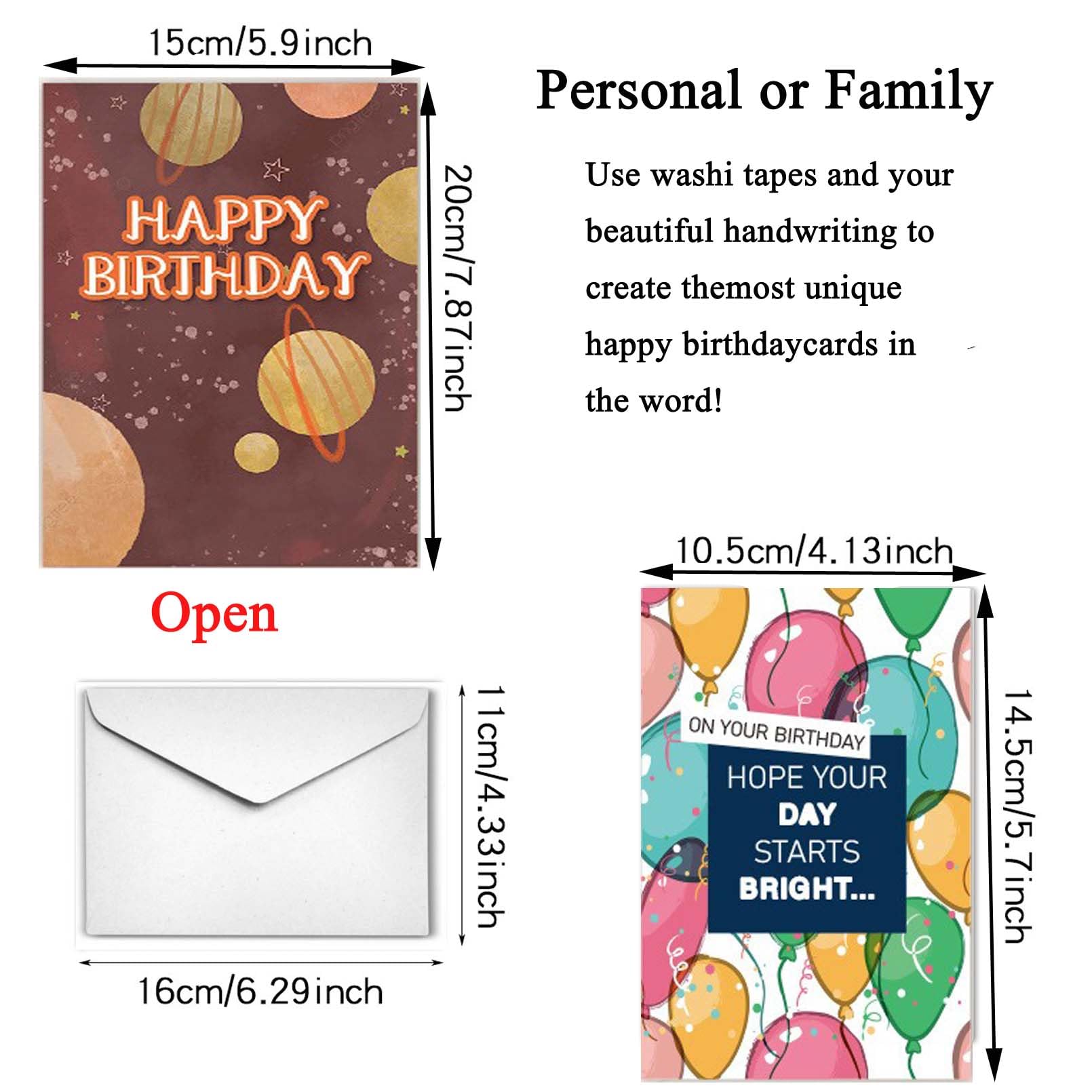 Biglietti Compleanno Divertenti per Adulti e Bambini (12 szt.)