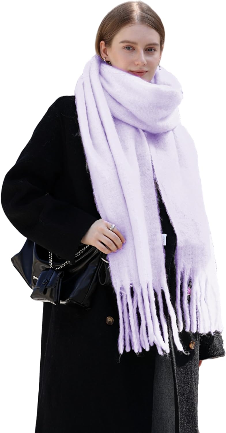 Wander Agio Winter Warm Scarf Long Pashmina Extra Large Shawls and Wraps for Women Large Blanket Scarves Solid
