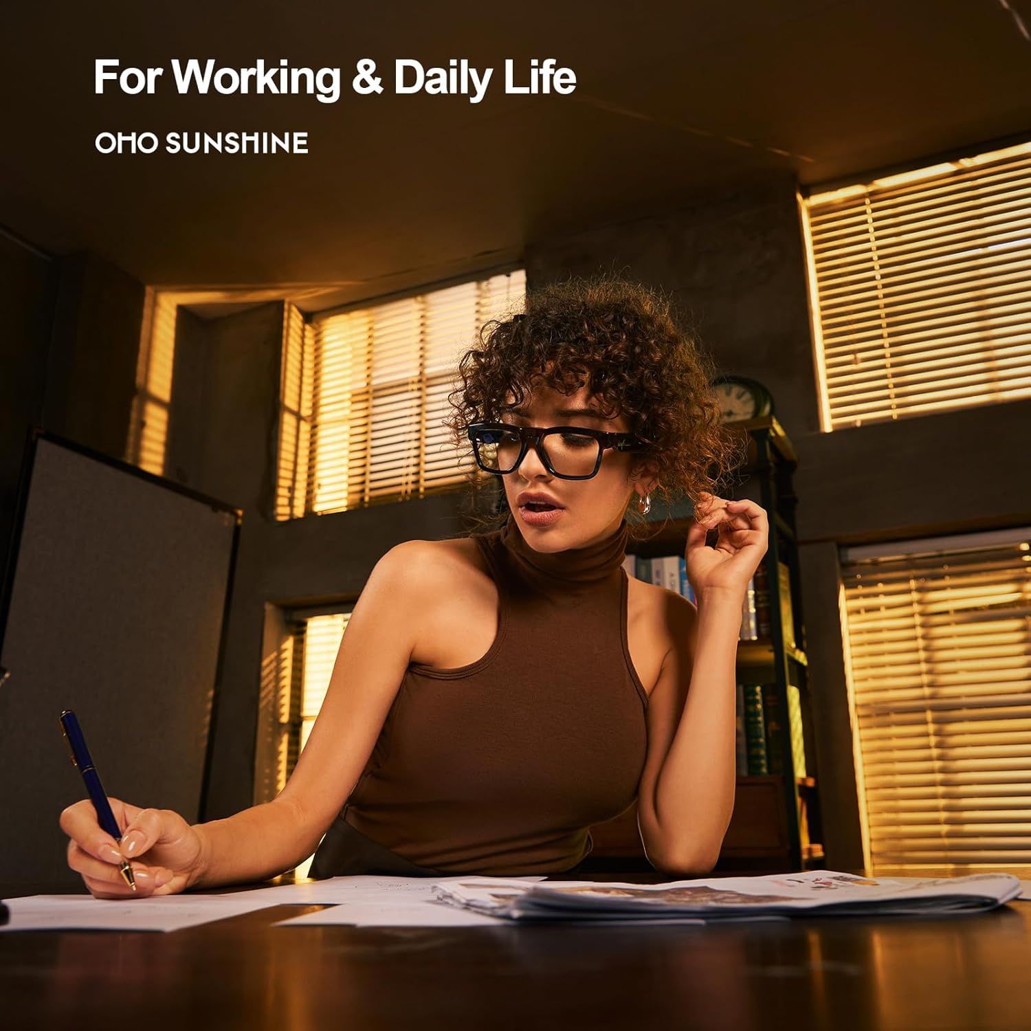 OhO sunshine 4K Ultra-Lightweight Smart Glasses, AI Chat & Real-Time Translation, OHO App Supported, Record-While-Charging,