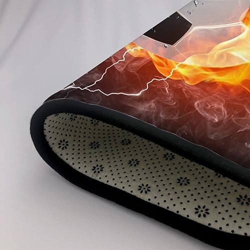 Miniatura 7 de Alfombra de esponja lavable para niños y niñas, dormitorio, sala de estar, balón de fútbol, deportes contra incendios y agua, alfombra