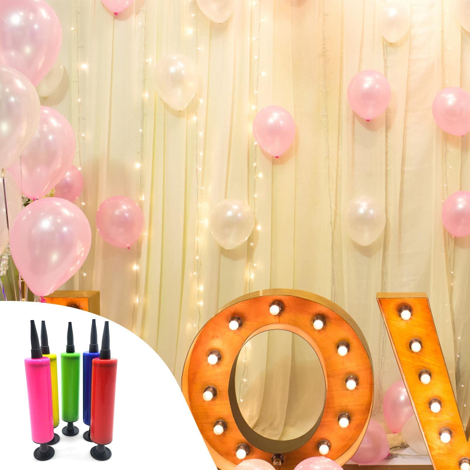 Kumprohu Inflator Air Pump for Balloons | Portable Air Pump Balloon Pump Inflator,Kids’ Balloons Supplies Accessories, Manual Pump for Balloons (Random Color)