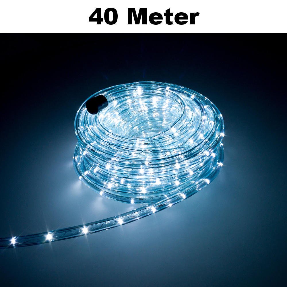 Trade-Shop Illuminazione a LED, 36 LED/m, per balcone, terrazza, giardino, feste, Natale, decorazione (5M/10M/20M/30M/40M/50M/60M/80M/100M)