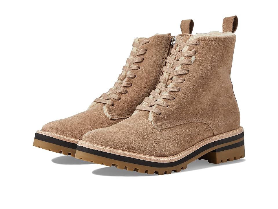 KAANAS Romania Lace-Up Combat Boot (Taupe) Women's Shoes INTERNATIONAL SHIPPING