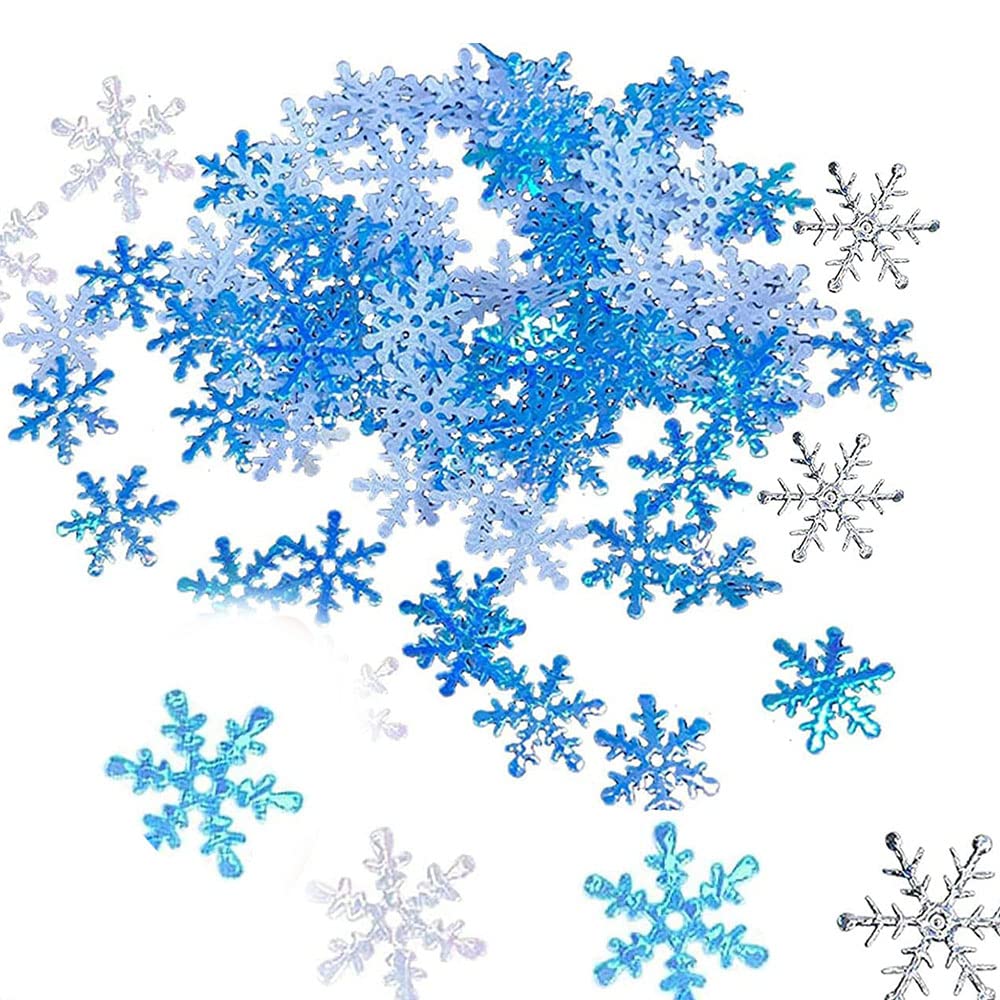Yufana Kunststoff Schneeflocken Konfetti – 900 Stück Deko Für Weihnachten & Winterpartys