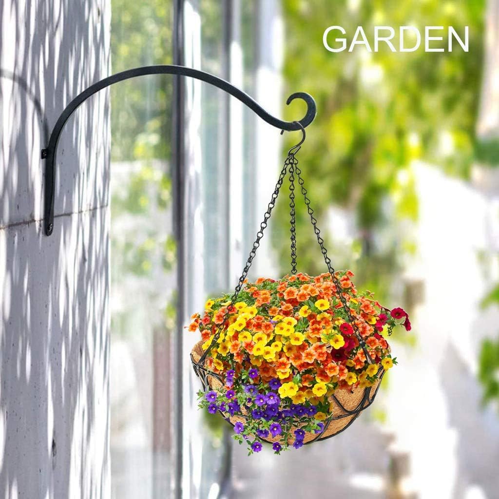 CABASAA 4PCS 12'' Thick Coco Coir Liners for Hanging Planter Basket, 100% Natural Round Coconut Fiber Replacement Liners 12 Inch (4)
