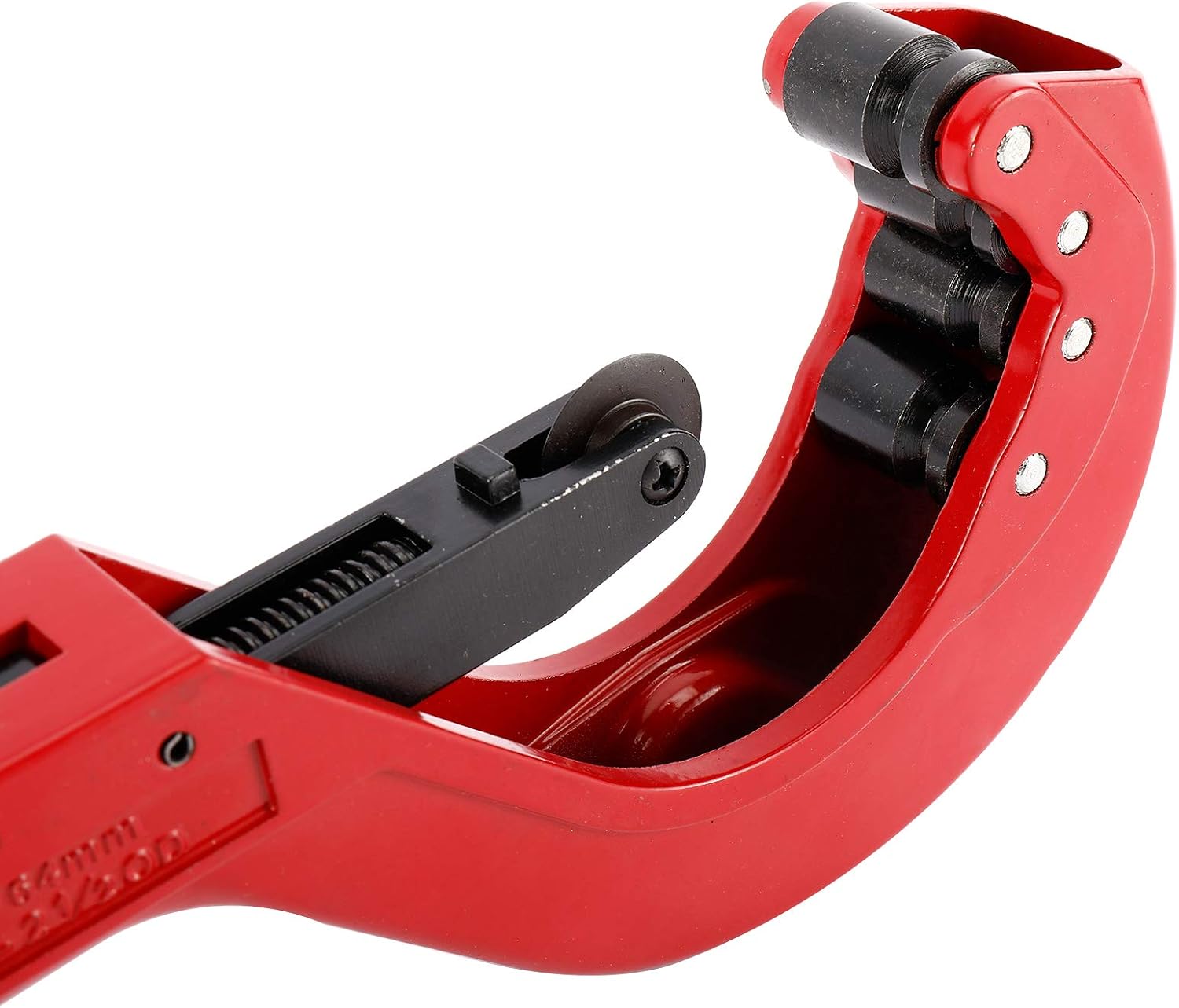 Quick Release Mechanism 6-64mm Tubing Cutter 1/4'' to 2-1/2'' O.D. Copper PVC Pipe Thin Metal Tube Cutting Tool with Replaceable Blade and Reamer