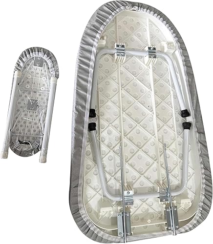 Miniatura 4 de Juego de 2 tablas de planchar y tabla de planchar con patas plegables, funda extraíble lavable, 23 pulgadas de largo x 7 pulgadas de ancho x 14.5