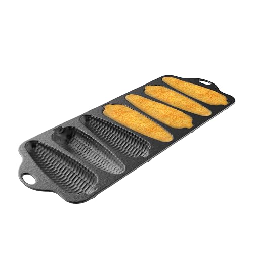 Cast Iron Cornbread Pan-Pre-Seasoned Bakeware with 7 Corncob Sticks-Compatible with