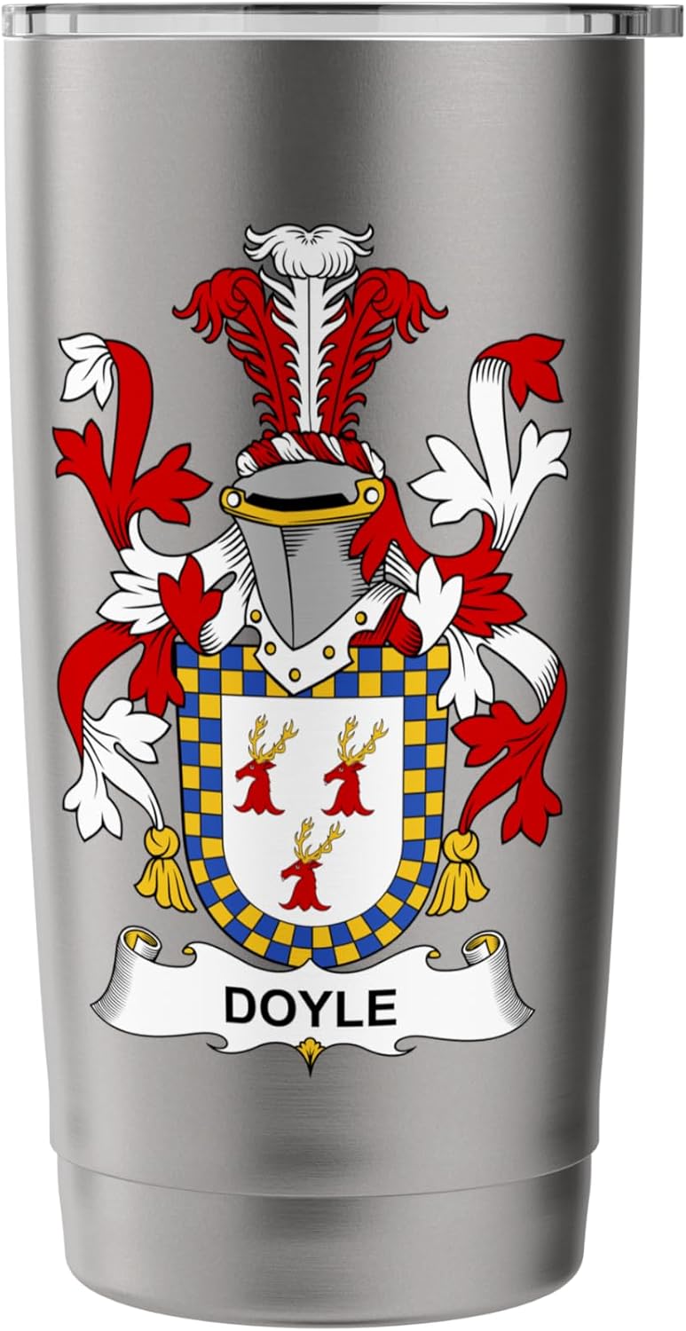 Doyle Coat of Arms - Family Crest Stainless Steel Insulated Tumbler image 3