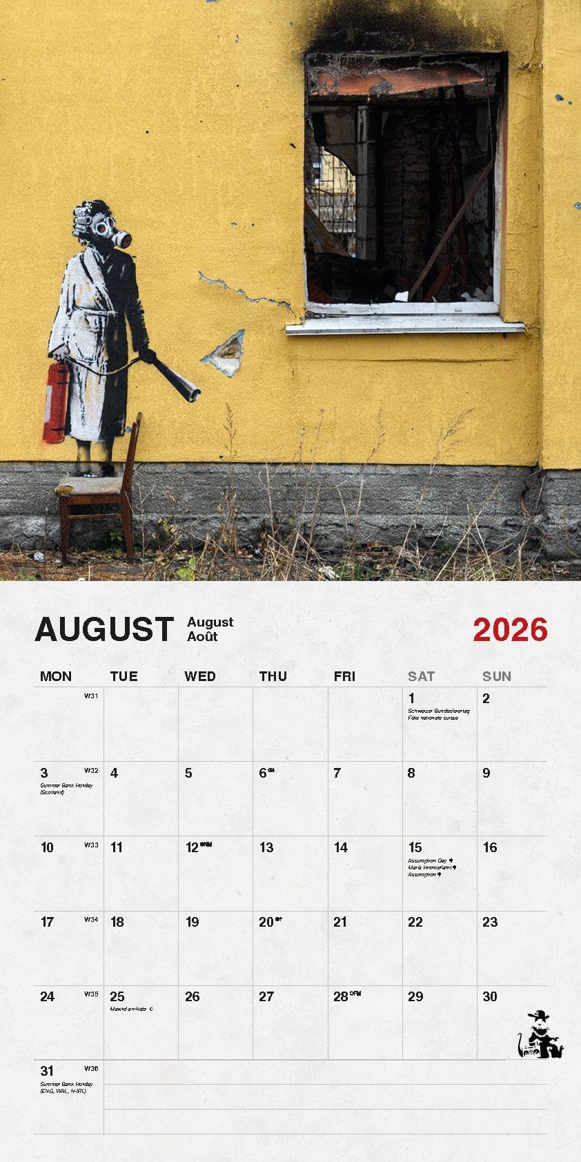 Banksy Calendar 2026 - Wall Calendar