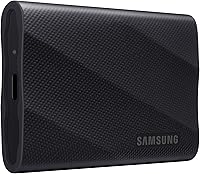 Samsung T9 2TB Portable SSD: 2000MB/s USB 3.2 Gen 2x2 Speeds for Gaming, Creators & Pros - MU-PG2T0B/AM Black