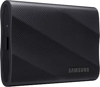 Samsung T9 4TB Portable SSD - 2000MB/s USB 3.2 Gen 2x2 Speeds for Gaming, Creators & Pros - MU-PG4T0B/AM Black