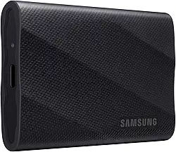 SAMSUNG SSD portátil T9 1TB, USB 3.2 Gen 2x2 Unidade externa de estado sólido, velocidade de leitura de até 2.000 MB/s para jogos, estudantes e profissionais, MU-PG1T0B/AM, preto
