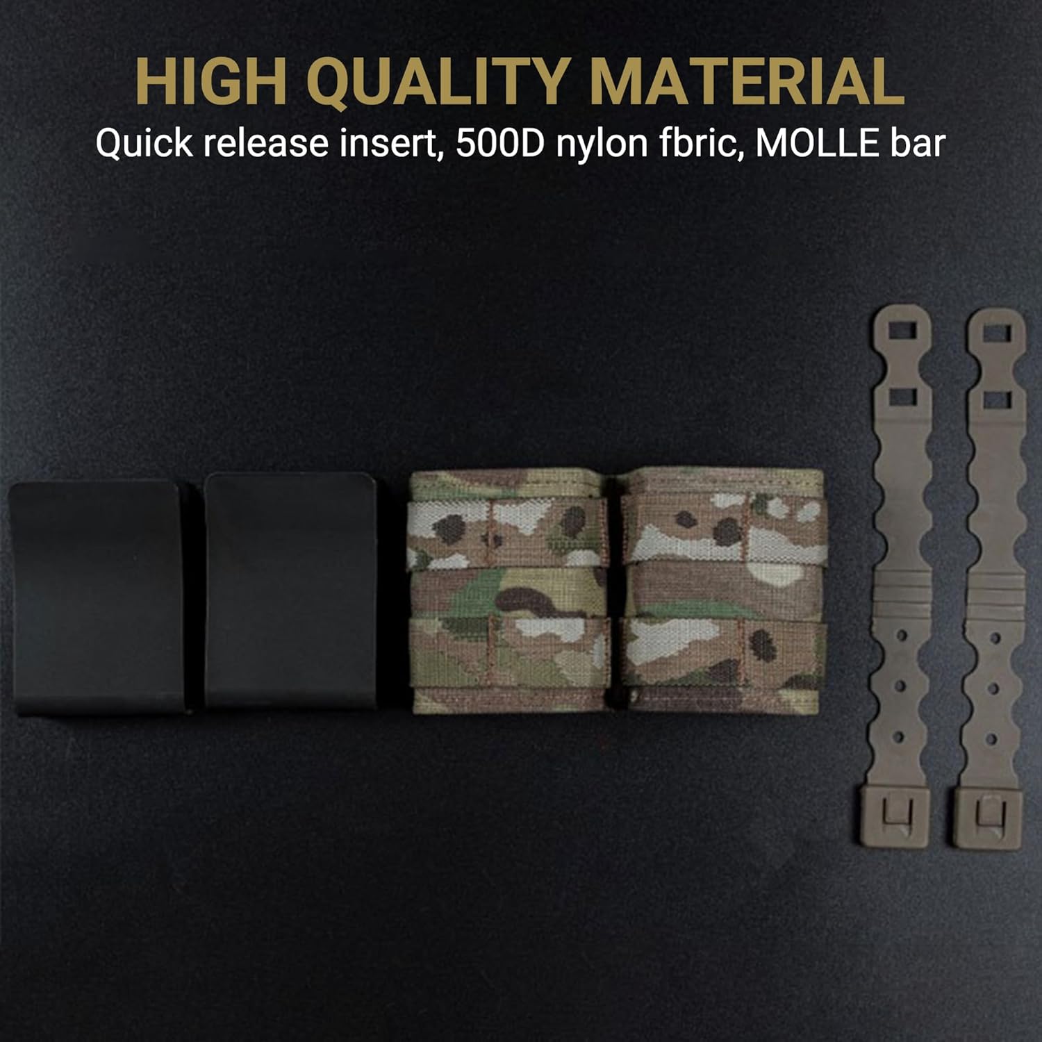 UniPro MG-F-09 Dual 5.56 Rifle Quick Release Mag Pouch - MOLLE-Compatible, MC Color, Holds 2 AR M4/M16 Mags, 6.1"x3.5"x1.4"