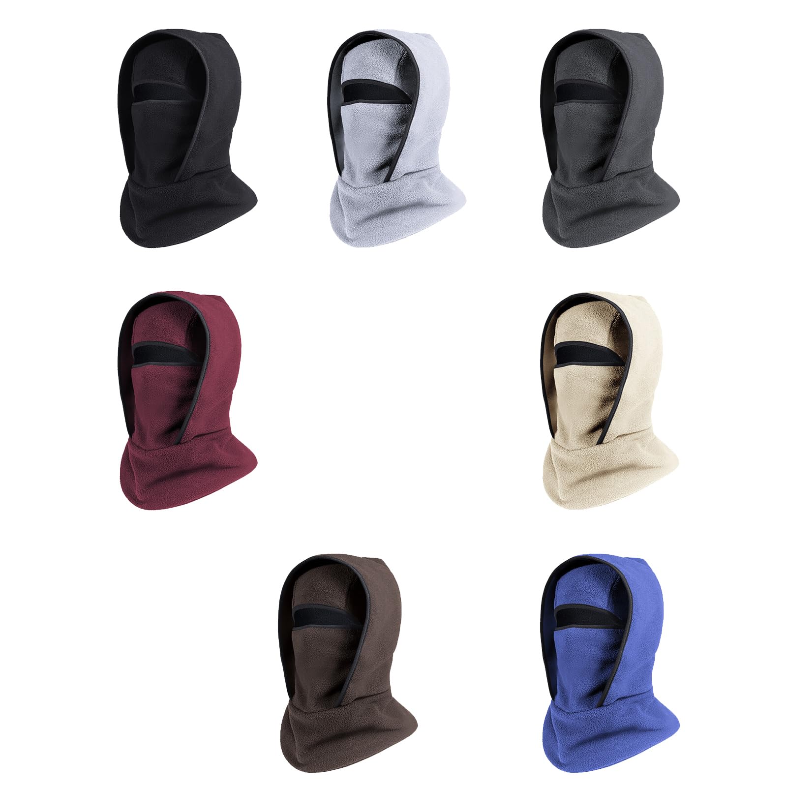 Gorro de forro polar coral cálido para invierno, ciclismo y esquí, actividades al aire libre, resistente al viento, transpirable, cubierta facial para acampar