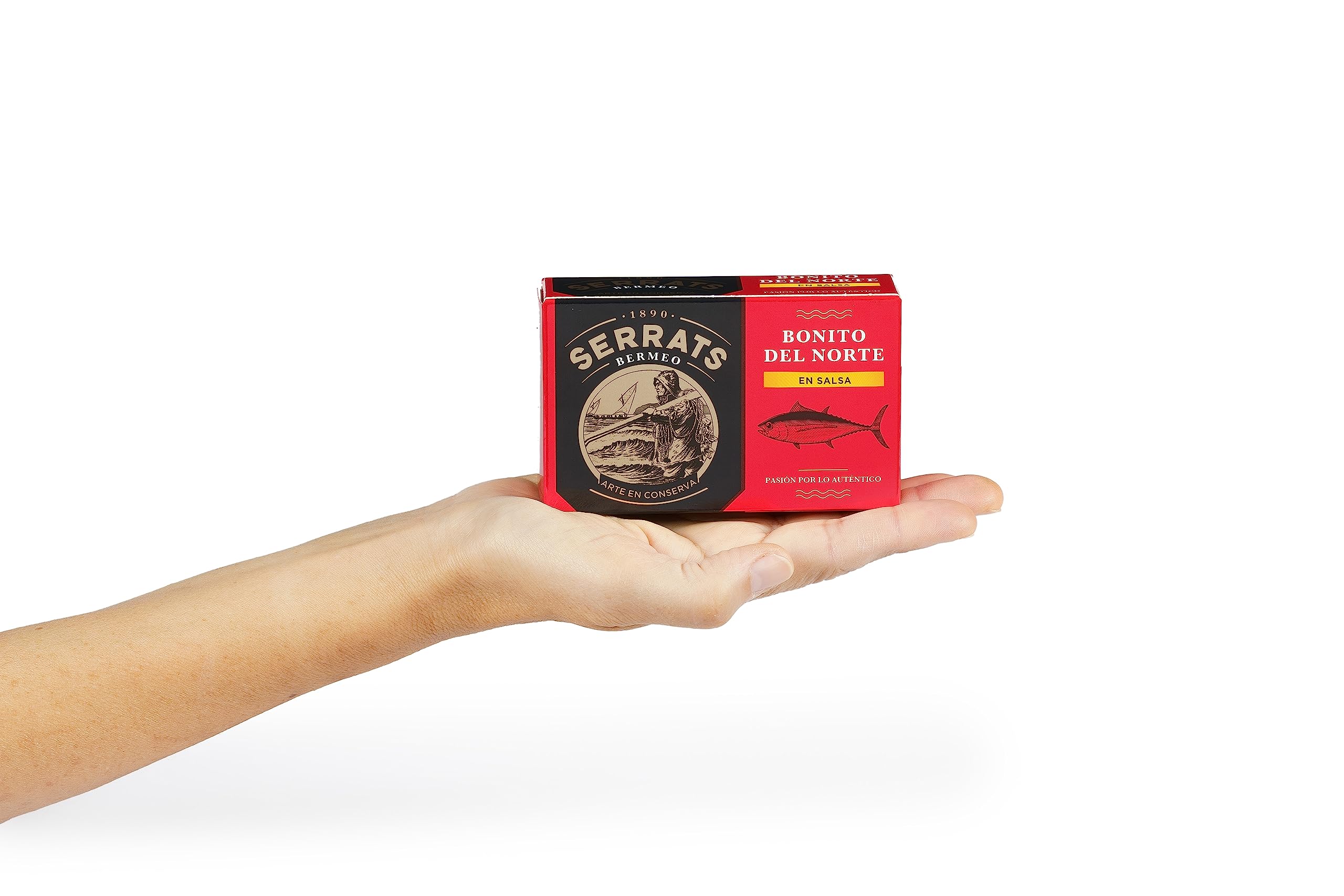 CONSERVAS SERRATS - Weißer Thunfisch aus dem Kantabrischen Meer in Paprikasoße - 12 Dosen x 112g (Gesamt: 1344g) - Handwerkliche Herstellung seit 1890 - Glutenfrei - Reich an Omega 3 – Premium