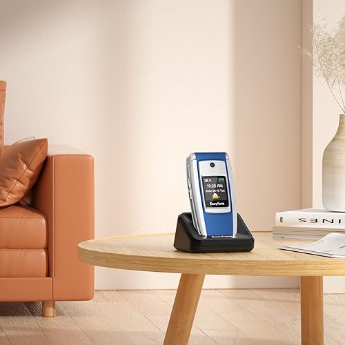Miniatura 6 de Easyfone T300 4G desbloqueado con botón grande plegable teléfono celular para personas mayores, sonido claro y fuerte y compatible con audífonos,