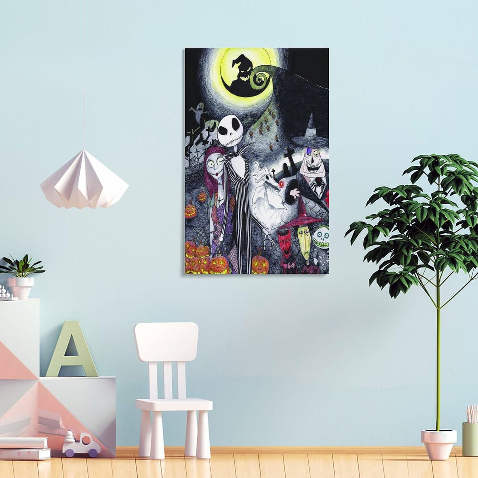 ナイトメアビフォアクリスマス  キャンバスアート ナイトメアビフォアクリスマスNECAティムバートン・キャンバス