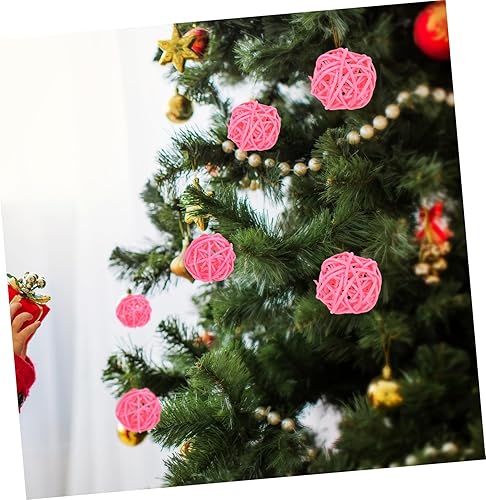 Miniatura 3 de 15 bolas de ratán rosa decoración hogar jardín bolas decorativas 1.2 in 1.6 in 2.0 in para decoraciones de fiesta