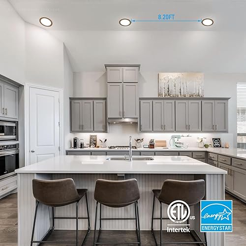 Miniatura 4 de TORCHSTAR Serie E-Lite - Luces empotrables LED ultrafinas de 8 pulgadas con caja en J, luz descendente delgada regulable, CRI90+, certificación ETL