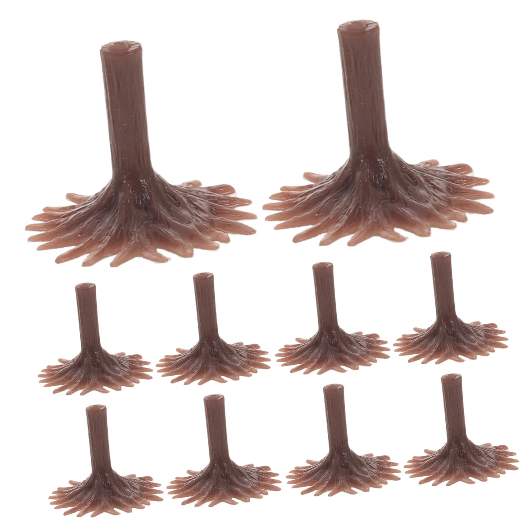 Angoily 50pcs Model Tree Feet Architecture Model Trees Base Landscape Building Brown Plastic