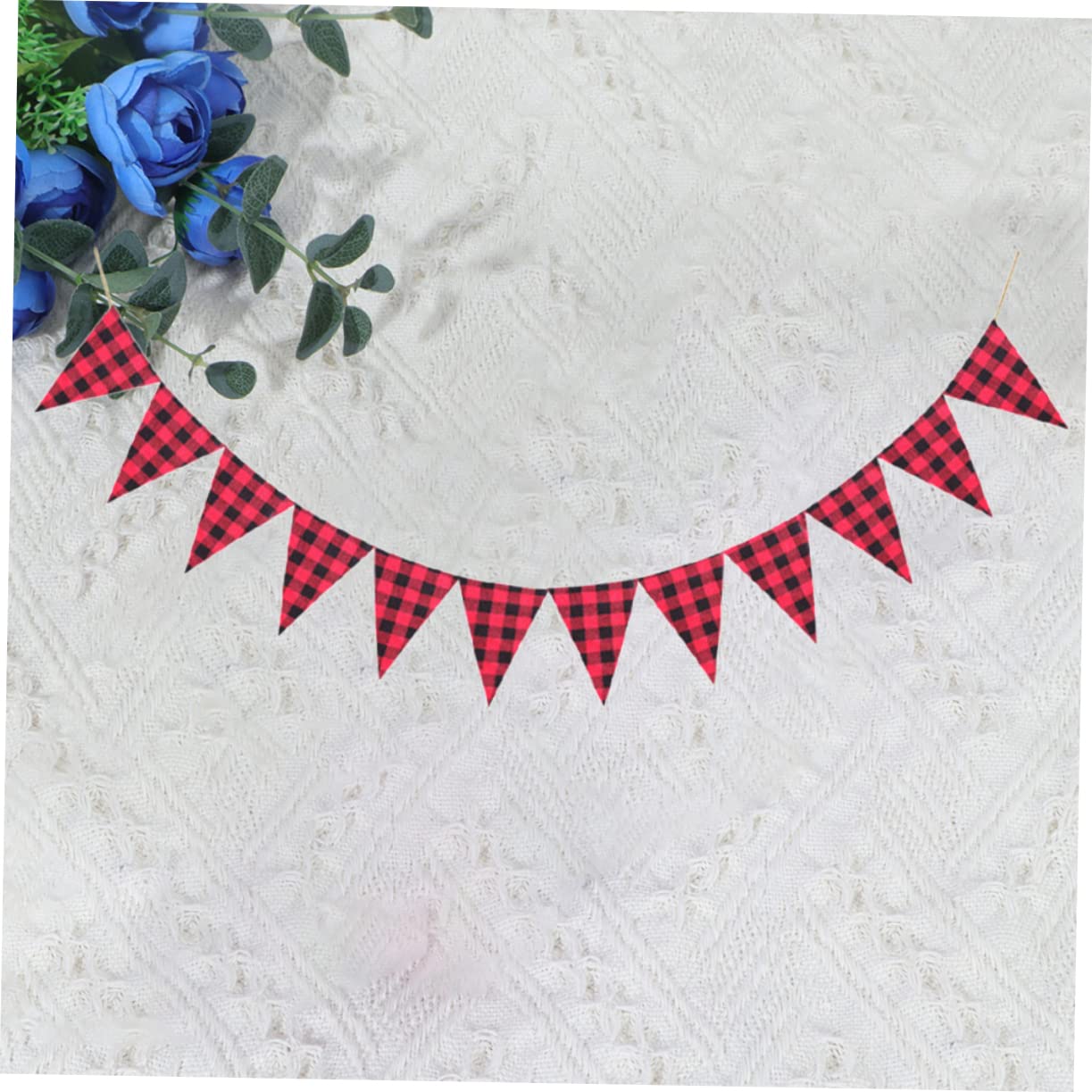 Abaodam 3piezas Banderín Decorativo Rojos y Negros Guirnalda Reutilizable Cumpleaños y De Colgar y Interiores y Exteriores