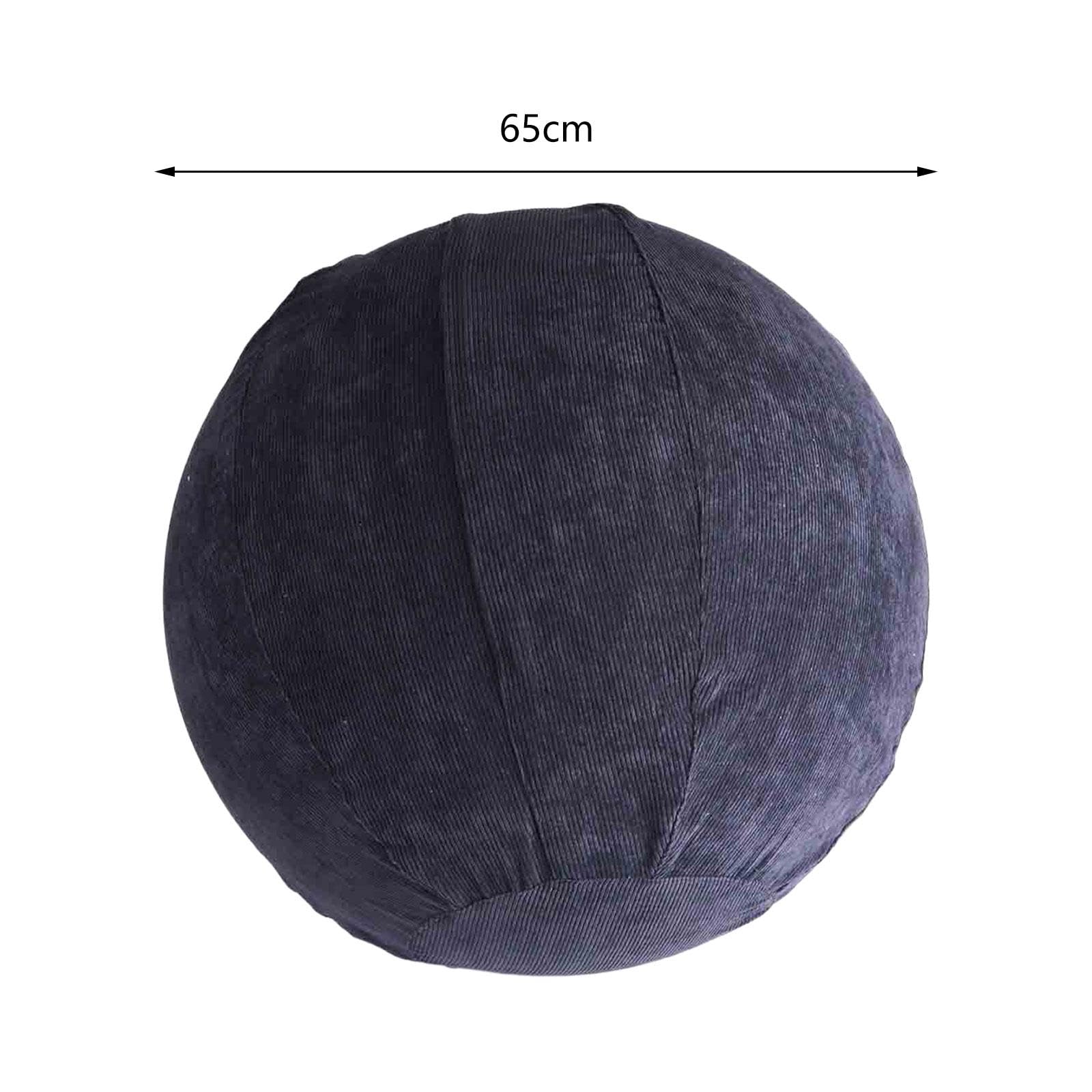 F Fityle Couverture de Balle de Yoga Pilates, Housse de balles assises avec poignées de Transport, Housse de Balle d'équilibre Pliable, Protection de Chaise de, Gris foncé 65cm
