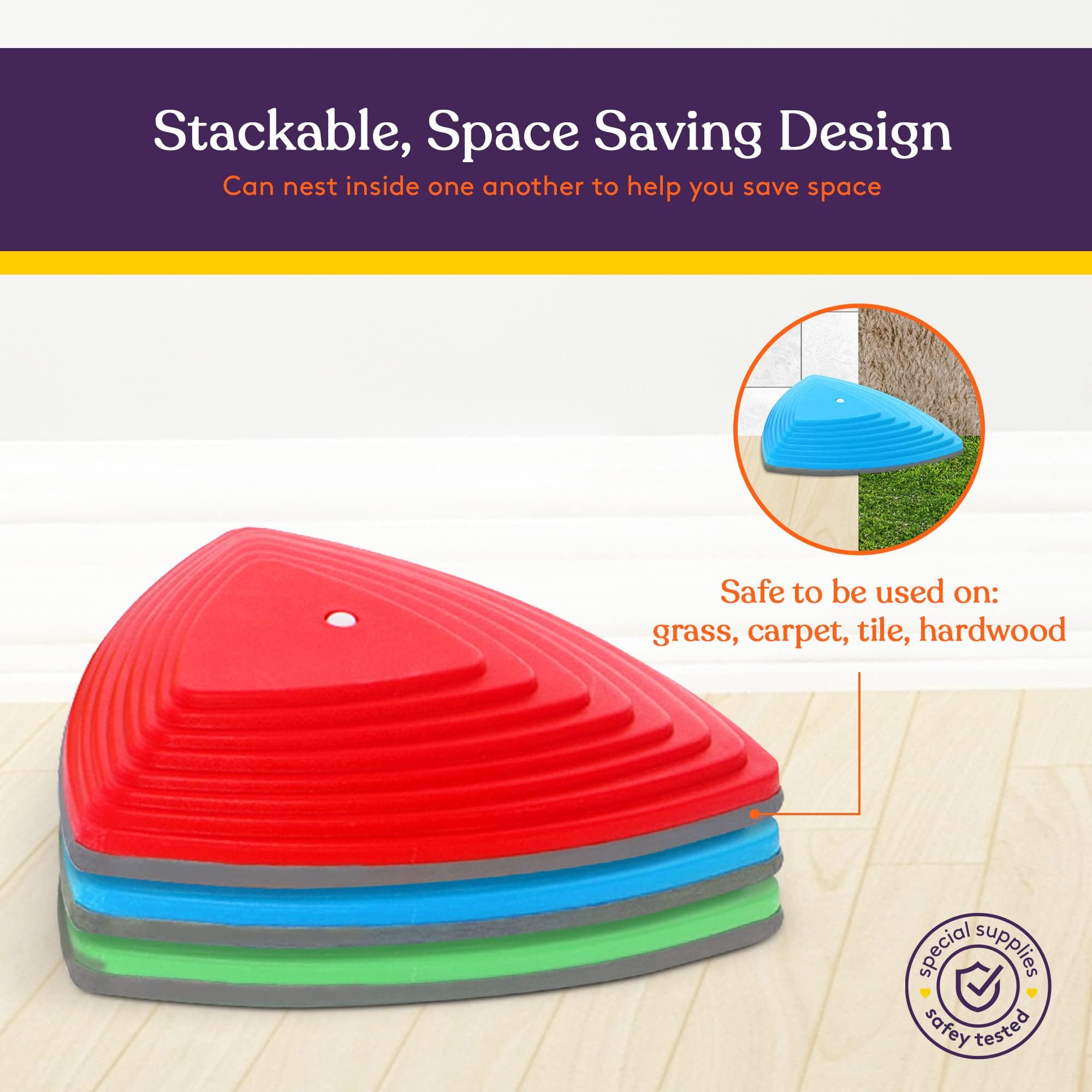 5 Escalones De Equilibrio Para Niños, Piedras De Río De 20 Cm De Diámetro, Desarrollo Motor Grueso Y Coordinación Desde 3 Años