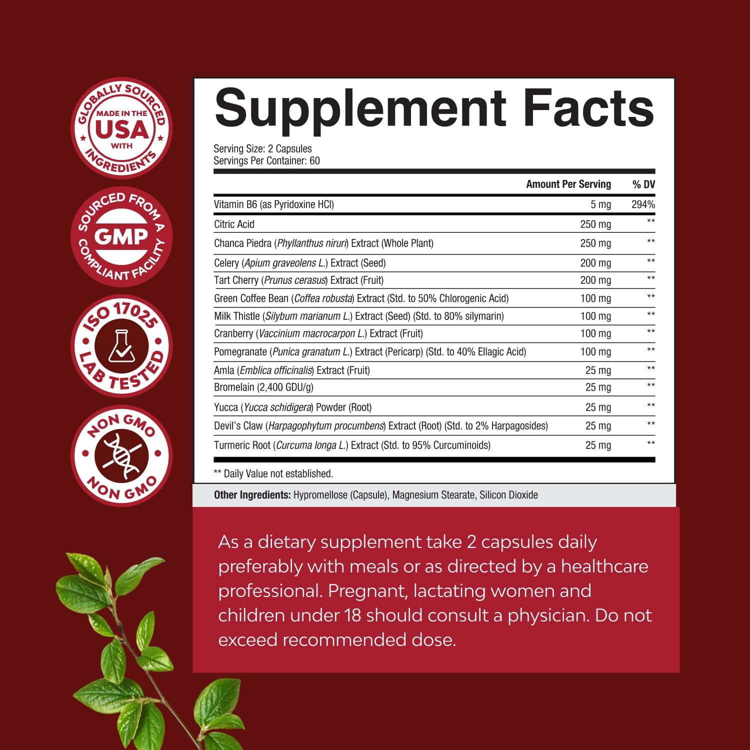 Green Coffee Bean Extract for Uric Acid Cleanse & Detox - Green Coffee Beans with Turmeric, Tart Cherry & Celery Seed for Adults - Daily Uric Acid Flush for Joints Support & Kidney Cleanser – 120 Ct - Image 3