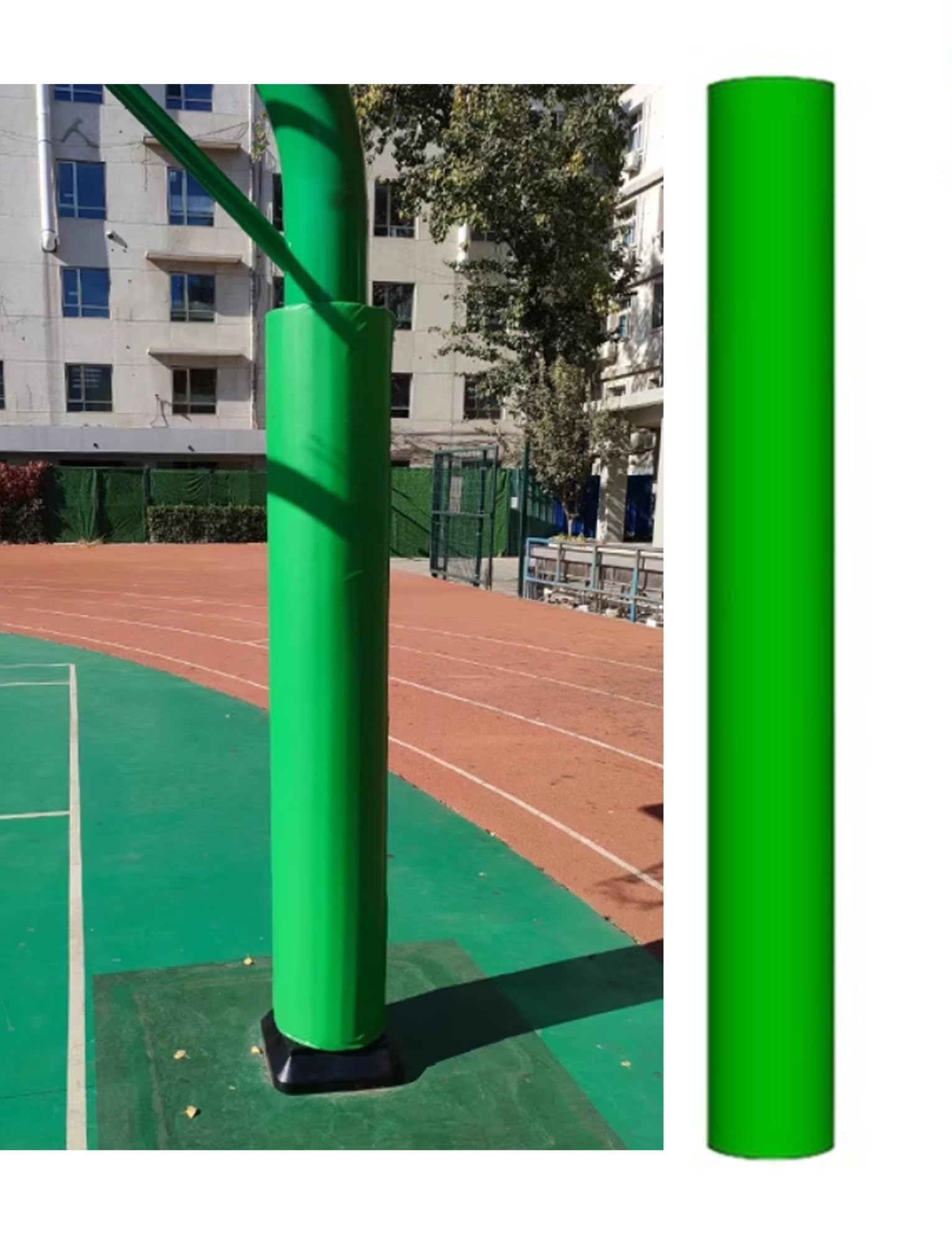 Copertura imbottita per colonna per seminterrato, cuscinetto di sicurezza da 1,8 m per palestra, sala giochi e canestro da basket, involucro protettivo per supporto colonna e resistente agli urti