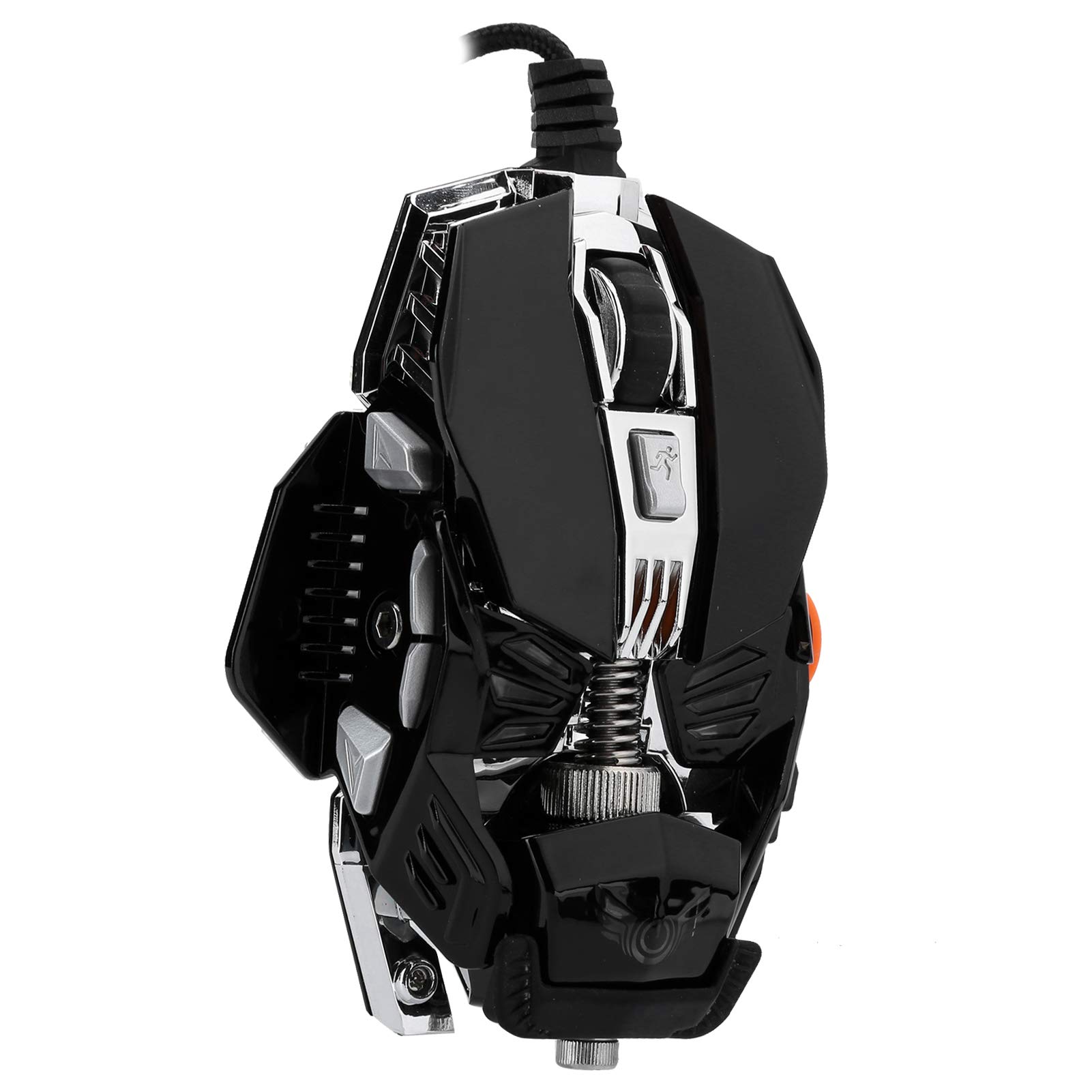 ASHATA Wired Mouse,Ergonomic Gaming Mouse Wired USB Mechanical Glowing Crystal Ball Aggravated Computer Accessories For XP/Vista/7/8/10/OS X(Black)