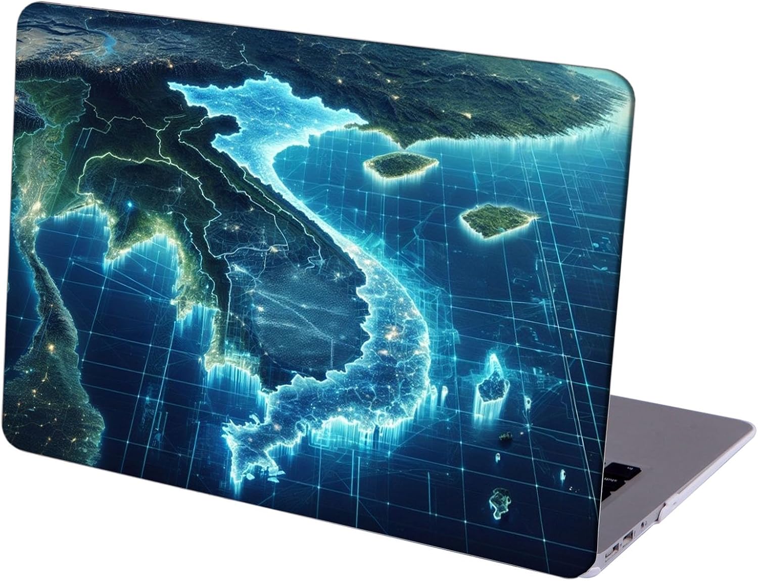 Compatible with MacBook Neo 13-inch, Hard Shell Case with Keyboard Cover and Screen Protector (A3404 A18 Pro chip, 2026 Release) - World Map MC23264