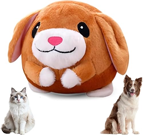 Miniatura 13 de Juguete de peluche para mascotas activo y en movimiento, 2025 Nuevo Juguete de perro chirriante y en movimiento, Bola interactiva para cachorros