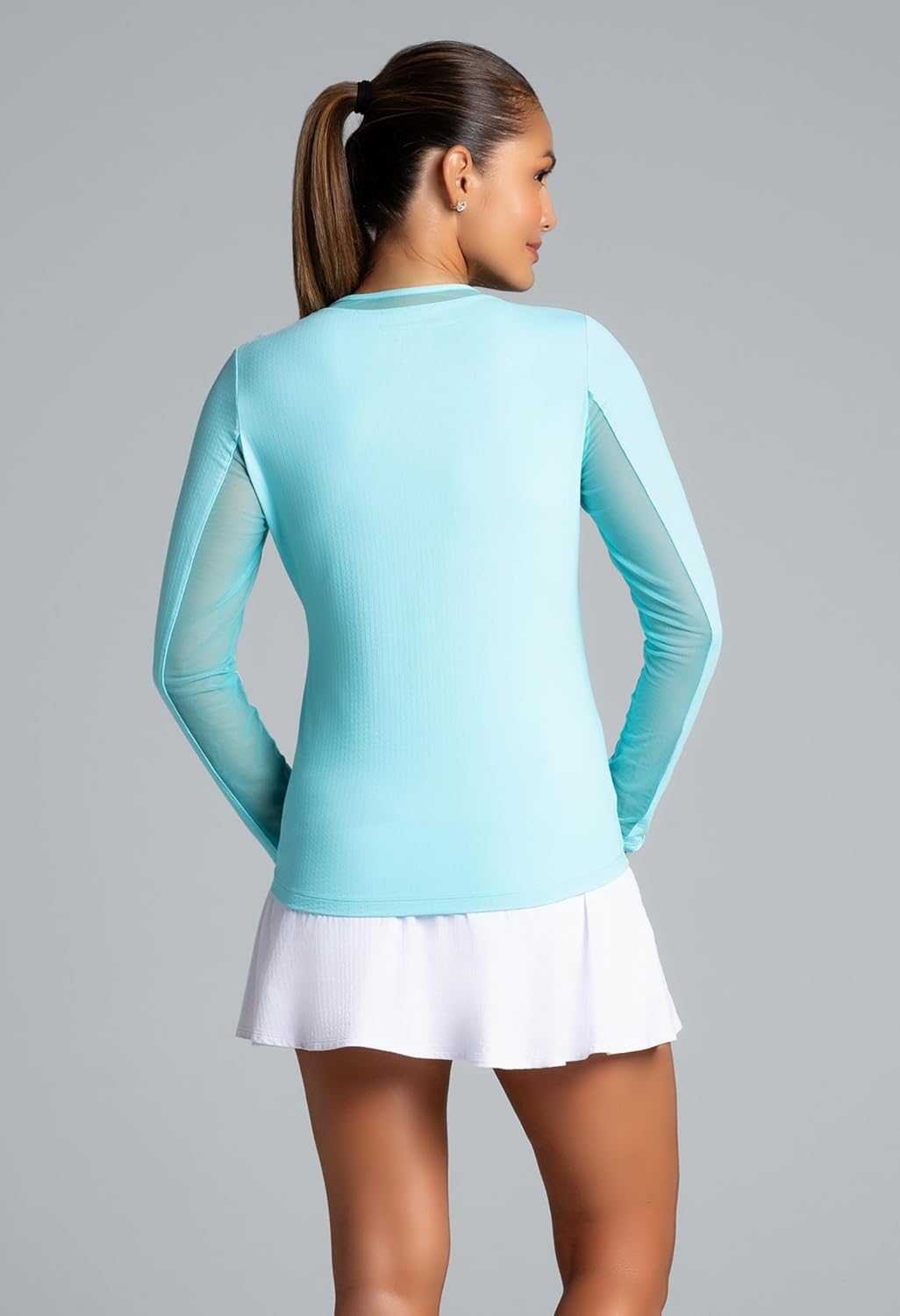 IBKUL Athleisure Wear Sun Protective UPF 50+ Icefil Cooling-Long Sleeve Crew Neck with Mesh-83000