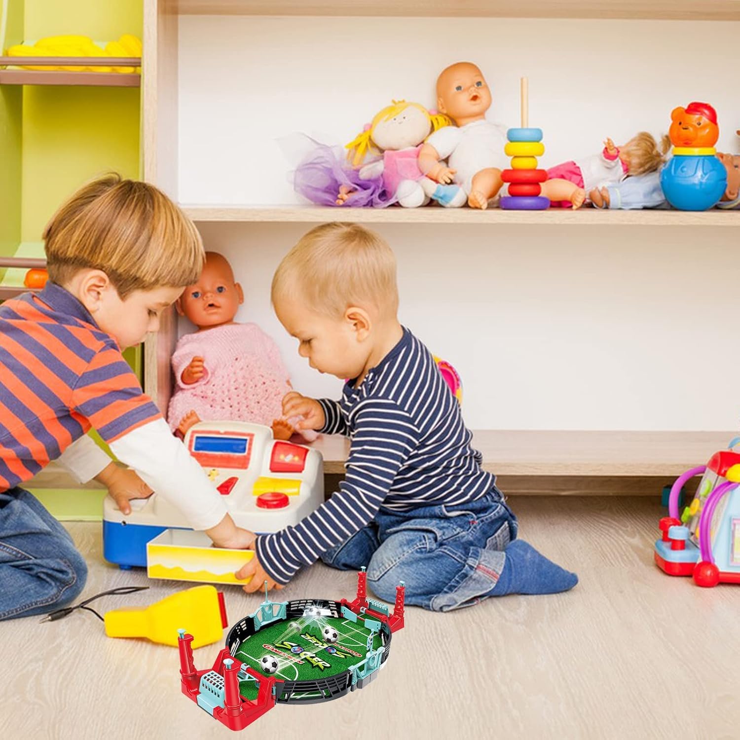 Set de Juego de Futbol de Mesa Infantil CHUNLINLAODA-Juego de fútbol Rompecabezas clásico Infantil Mini Juego de Juegos de fútbol para niños Apto para niños Mayores de 3 años