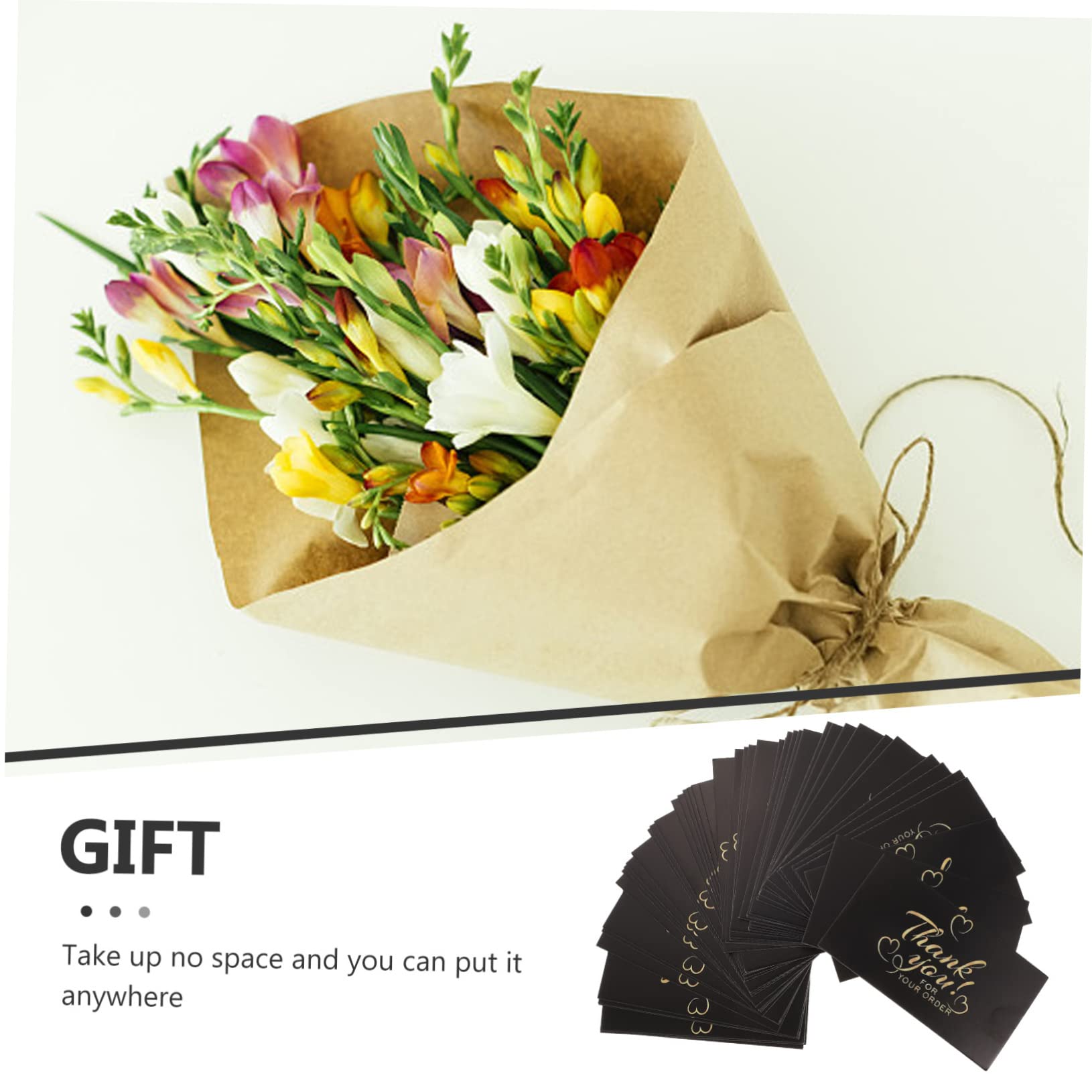 STOBOK 200stücke Dankeskarten Für Hochzeiten Shower Elegante Karten Mit Blumenmotiv Und Goldprägung Für Persönliche Danksagungen Geschäften Anlässen