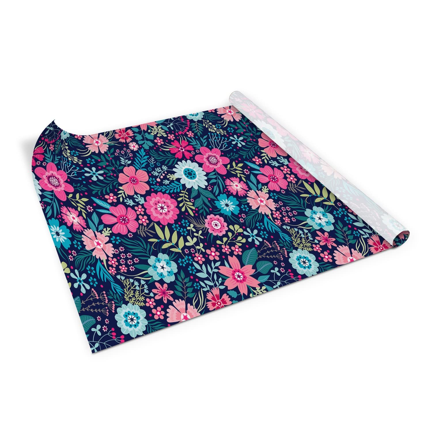 Film adhésif pour meubles autocollant floral mat 100x50 cm pour revêtement de placard