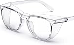 Stylish Safety Glasses, Clear Anti-Fog Safety Goggles with Blue Light Blocking, Scratch-Resistant Lightweight Protective Glasses for Men and Women Eye Protection Work & Everyday Use