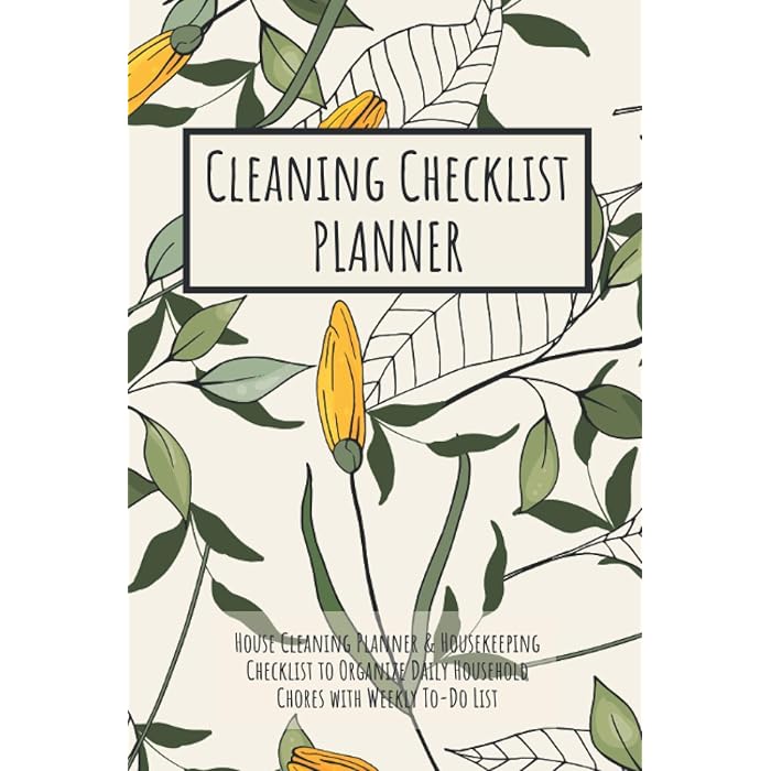Buy Cleaning Checklist Planner Daily House Cleaning Log Book & Housekeeping Checklist to