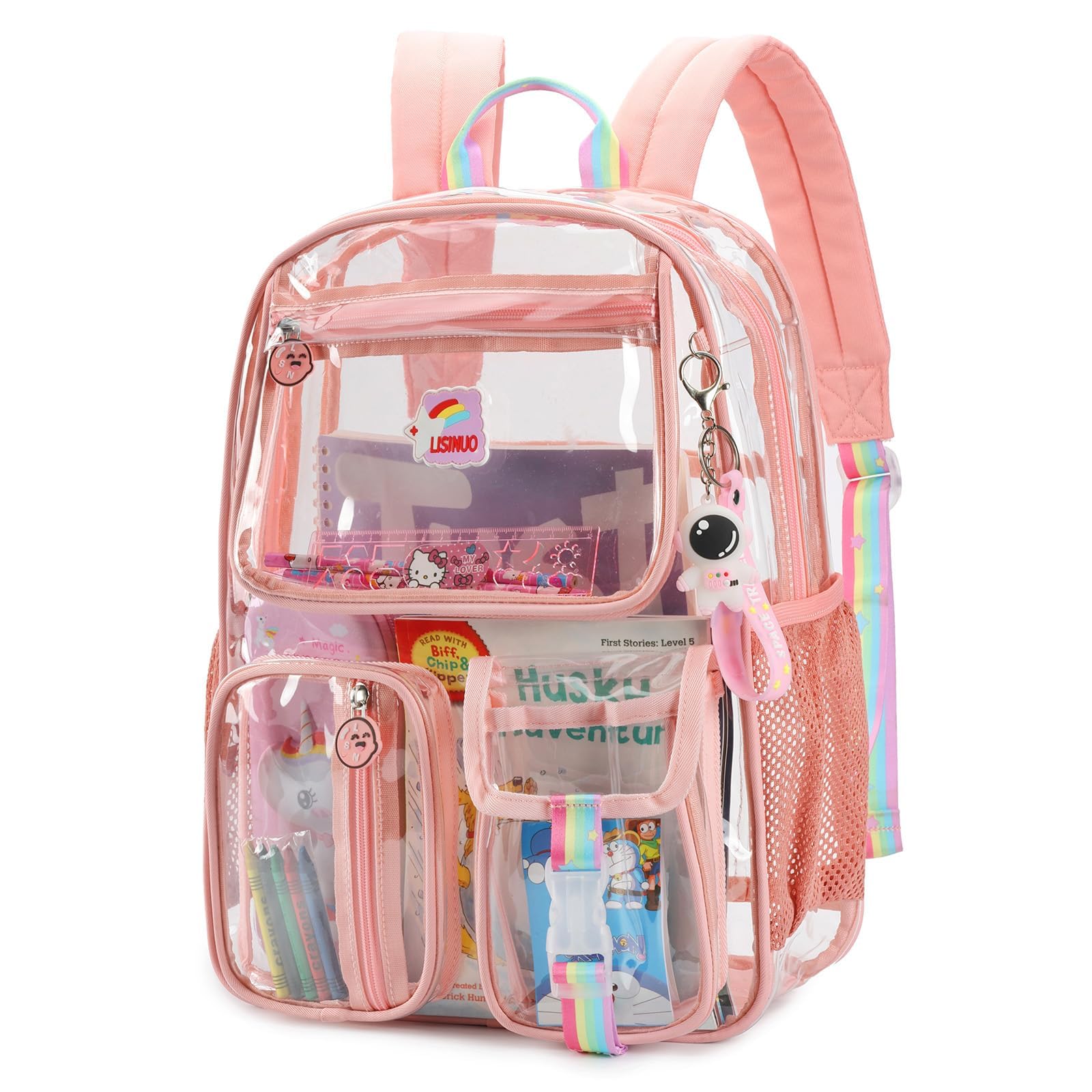 Clear Backpack Heavy Duty,Transparent Backpacks for School,Girls ...