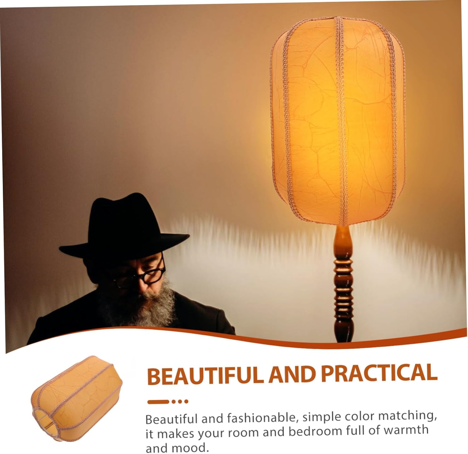 OSALADI Antique Chinese Lampshade Chinaes Lamp Shades Simple Light Cover for Floor Lamp